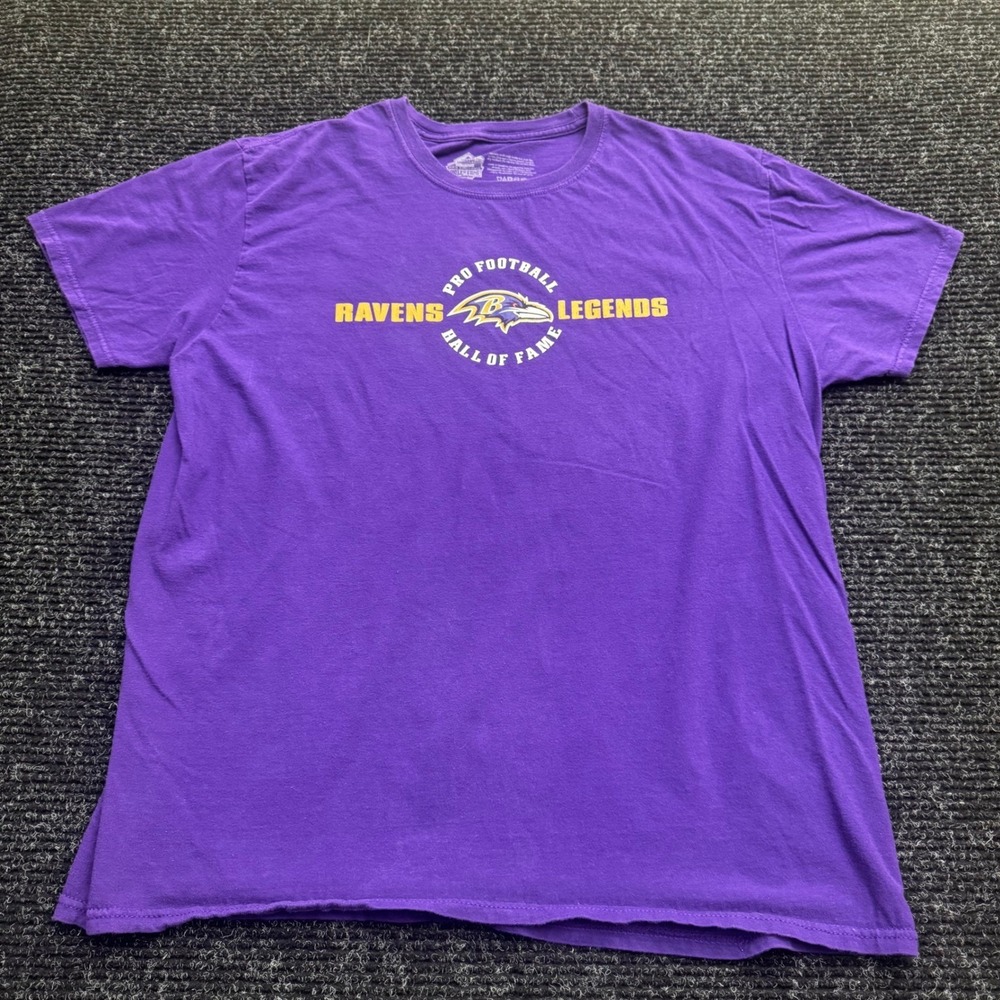 Baltimore Ravens Pro Football Hall of Fame Legends T-Shirt Purple Mens XL Cotton